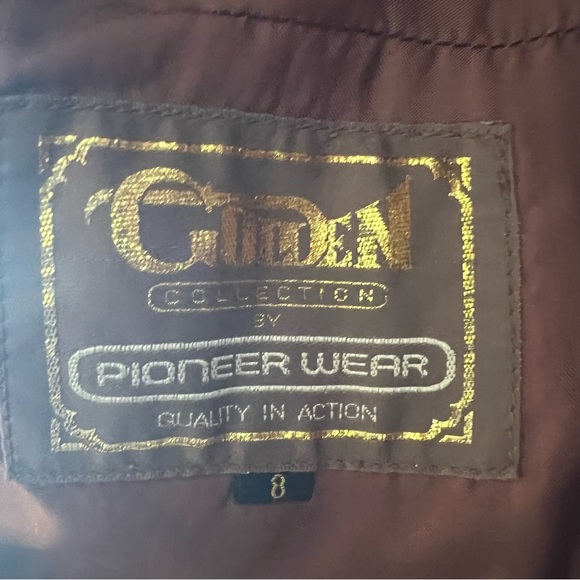Vintage Size 8 Genuine Leather Golden Collection by Pioneer Wear - Picture 5 of 16